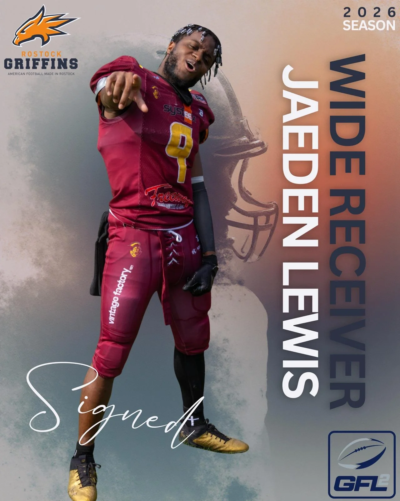 Griffins Player News: Wide Receiver Jaeden Lewis verstärkt die Offensive