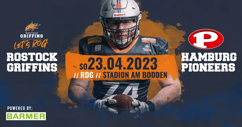 Testspiel zwischen den Griffins und den Pioneers in Ribnitz-Damgarten