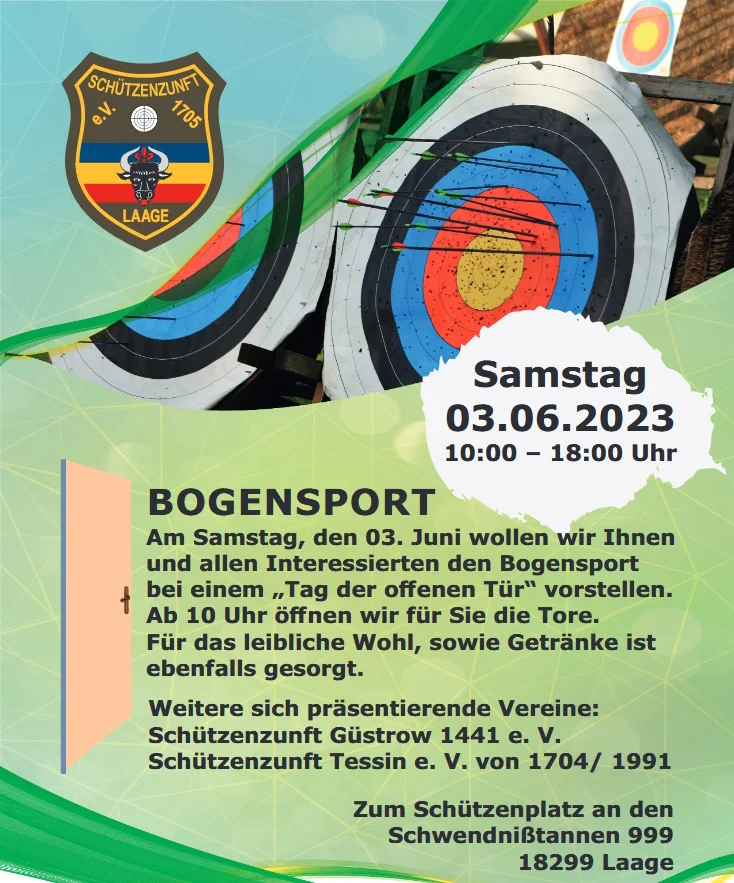 Werbeplakat für den "Tag der offenen Tür" in Laage