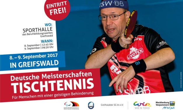 Deutsche Meisterschaften im Tischtennis vom 8.-9. September 2017 in Greifswald