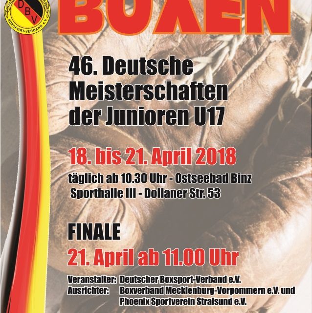 46. Deutsche Juniorenmeisterschaften im Boxen 2018