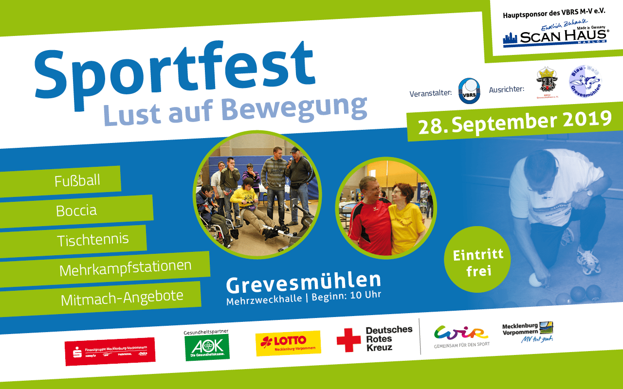 14. Sportfest „Lust auf Bewegung“ am 28. September in Grevesmühlen