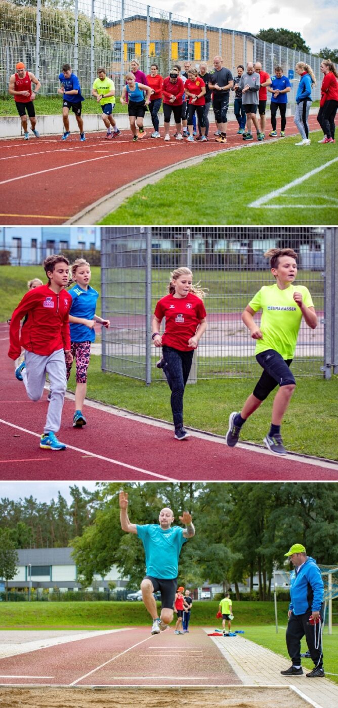Das Foto zeigt Aktive beim Sportabzeichen-Tag in Laage.