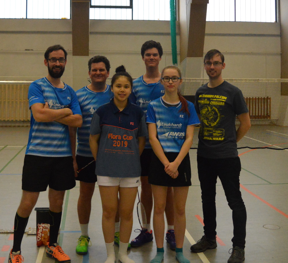 Badminton Sport Club 95 II - Teamfoto nach dem erfolgreichen Auftritt in Sassnitz. Foto: BSC 95 Schwerin