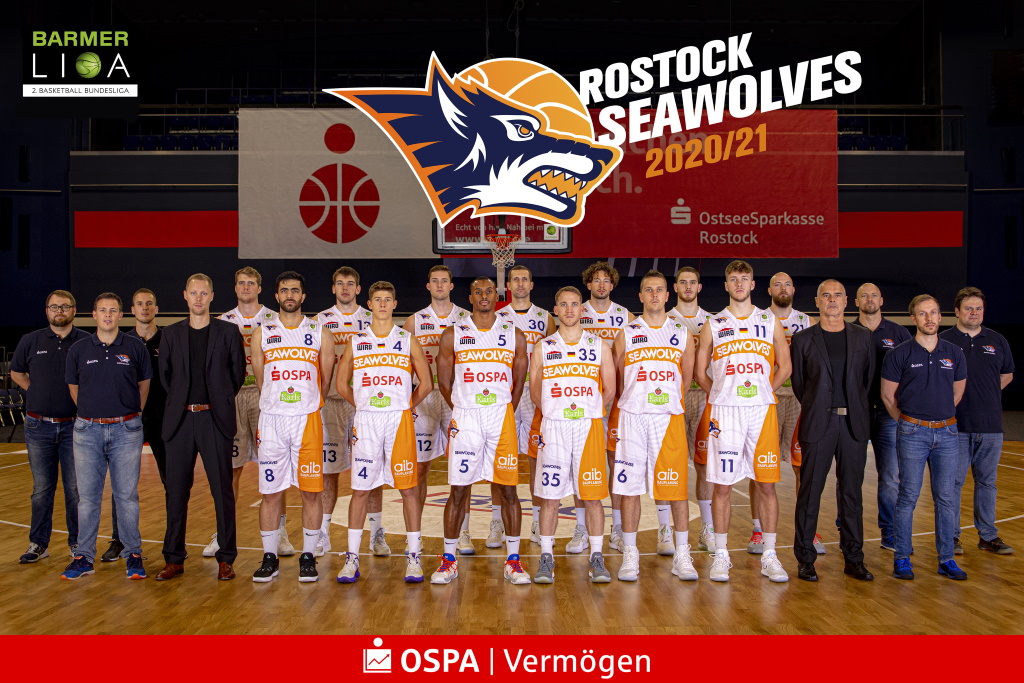 Teamfoto der Rostock Seawolves - Saison 2020/2021
