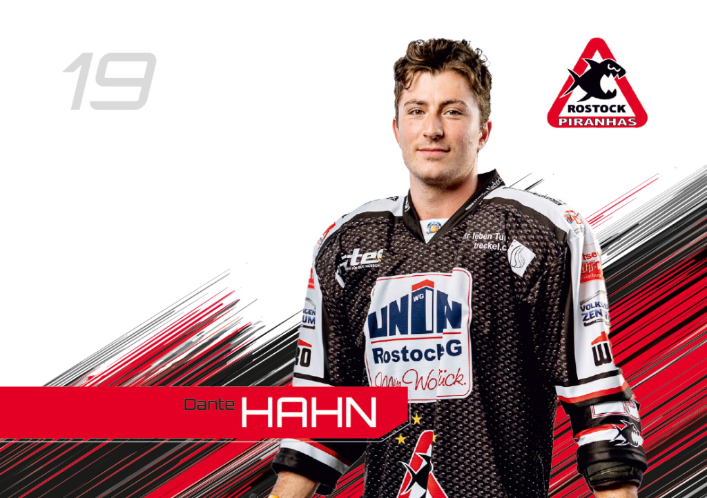 Center Dante Hahn bleibt beim Rostocker Eishockey Club