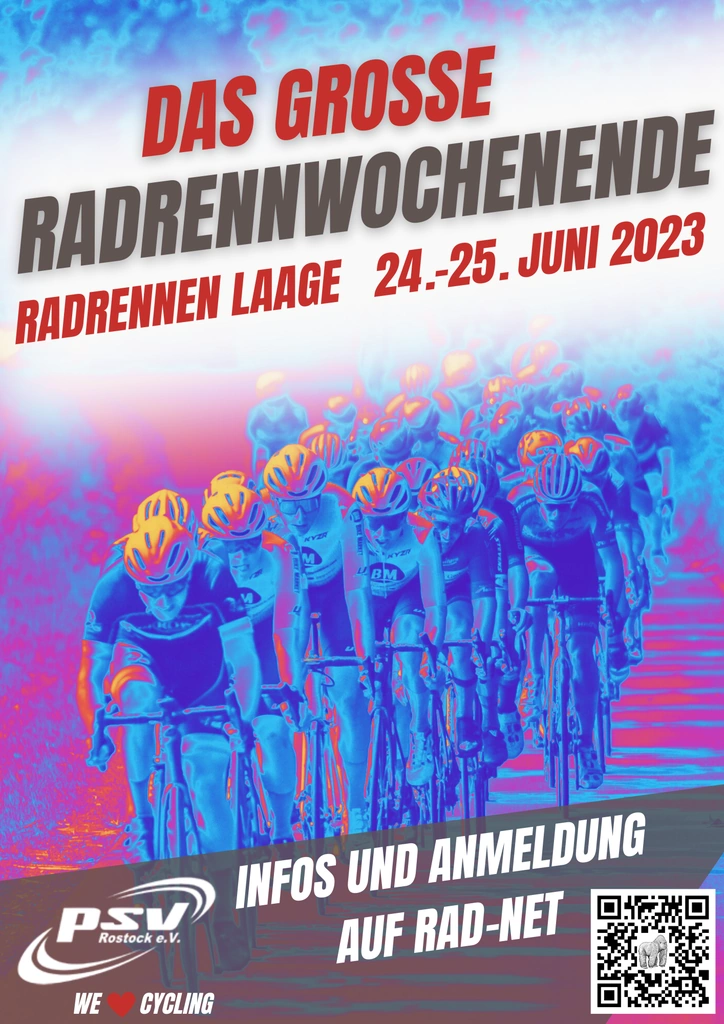 Großes Radrennwochenende in Wardow - Plakat (PSV Rostock)