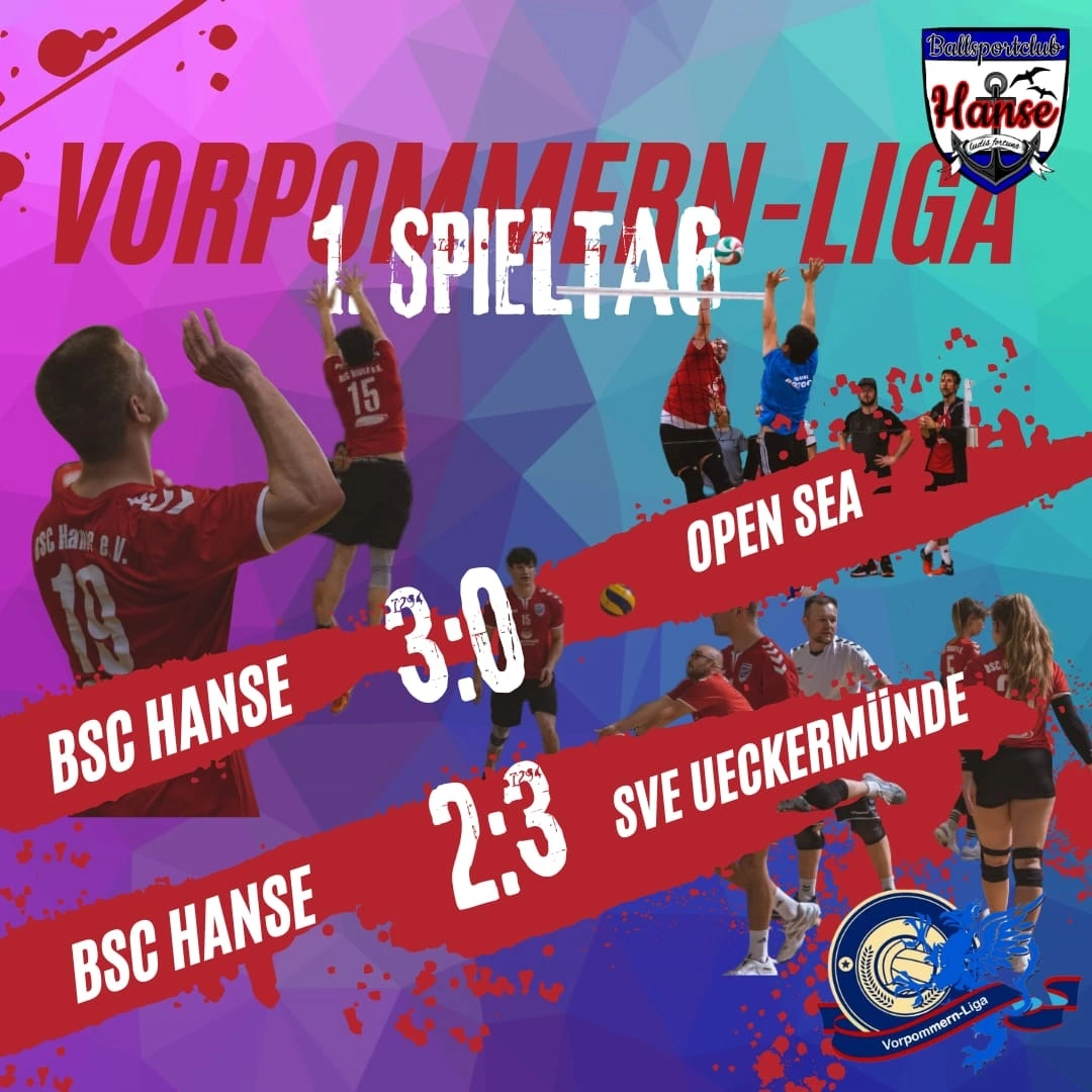 Saisonauftakt in der Mixed-Volleyball Vorpommern Liga. (c) BSC Hanse