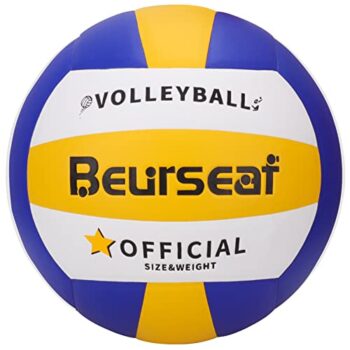 Sports Volleyball, Soft Touch Beach Volleyball, Offizielle Größe 5 Indoor & Outdoor Volleyball (Blau & Gelb)