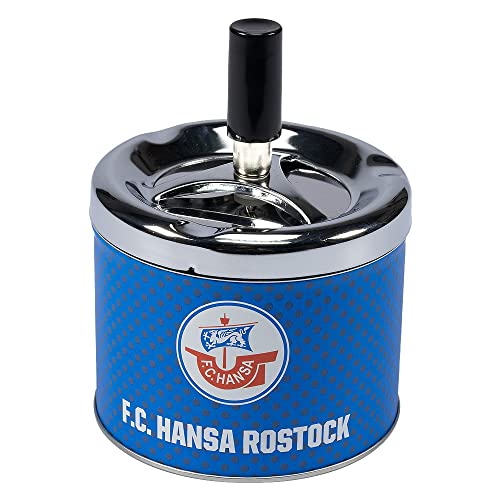 FC Hansa Rostock Aschenbecher - Windaschenbecher, Metall, Blau, Thematisch, Rund, 9,5cm
