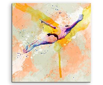Klippenspringer 60x60cm Wandbild SPORTBILD Aquarell Art tolle Farben von Paul Sinus