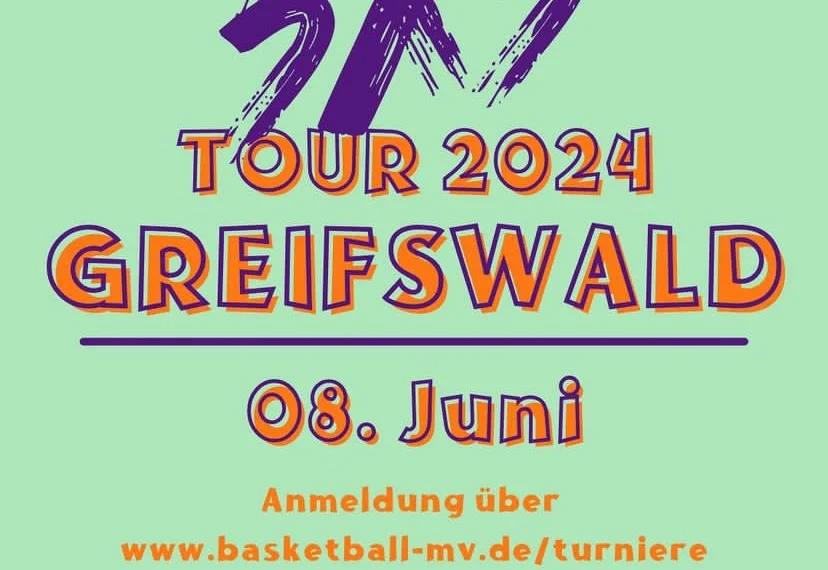 Plakat: 3x3 Summer Tour 2024 in Greifswald