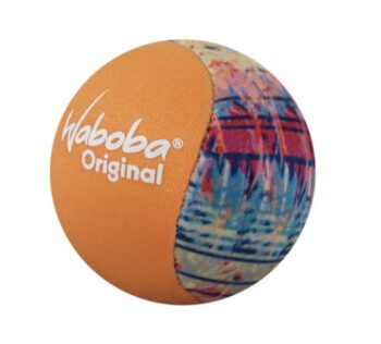 Waboba Original Wasserhüpfball - Wasserfestes Strandspielzeug, Poolspiele für Kinder & Erwachsene, Outdoor-Spaß - Model Design (5,6 cm) - Orange Swirls