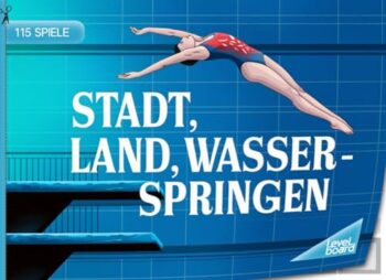 Stadt, Land, Wasserspringen – 115 Spiele: Stadt, Land, Fluss Wasserspringen – Spieleblock für Turmspringer | Geschenkidee für Kunstspringer – Quiz Spiel Wassersport