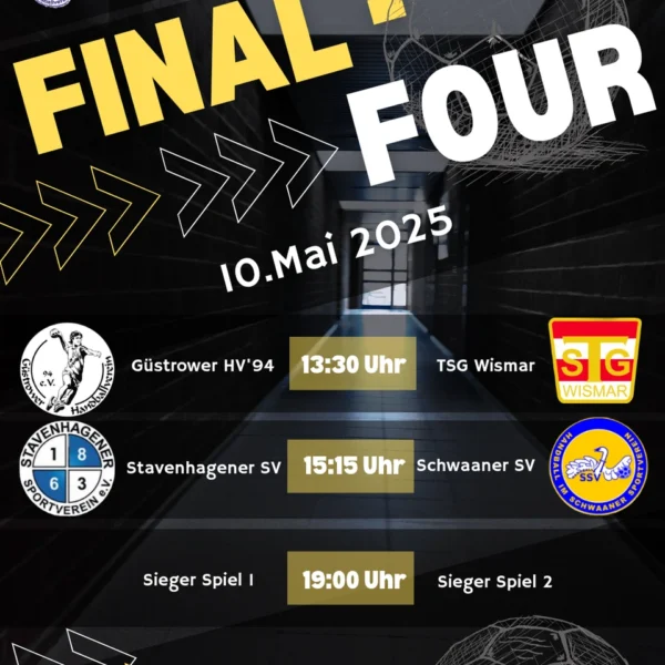 Saisonabschluss und Pokalfinale: Final-Four erneut in Güstrow