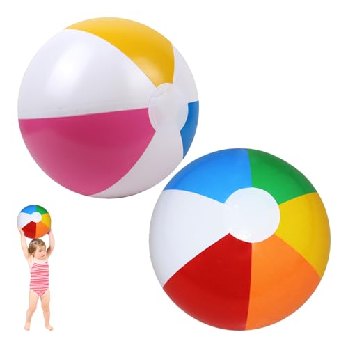 2 Stück Wasserball,Wasserball Aufblasbar,Pool Spielzeug,Ball Wasser Aufblasbarer Kinder,Baby WasserbäLle Aufblasbares Beach Fussball,Aufblasbar Balls,für Schwimmbad Schwimmball Strandball
