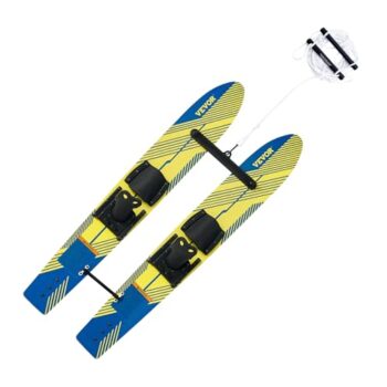 VEVOR Wasserski 116,8 cm (Ausbildungsmodell) mit verstellbaren X-7-Bindungen, Doppelgriffseil und Abnehmbarer Stabilisierungsstange, Wasserski-Kombination für Jugendliche bis 136 kg