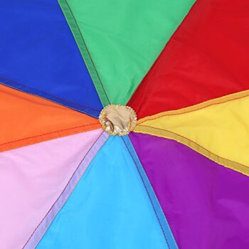 RiToEasysports Fall-Ausschirm, 8 Griffe, Regenschirm, Fallschirm-Spielset, Teamwork-Spiel, Fallschirm für Kindergarten