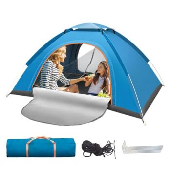 Lunaobrik Outdoor Pop Up – Faltbares Pop-Up für die Familie, schnelle Montage, wasserdicht, UV-Schutz, für 2 Personen mit Sonnenschutz, für und Wandern