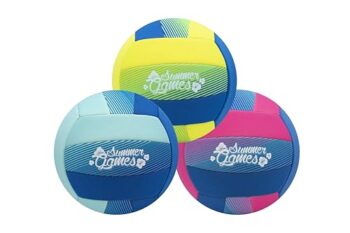 SUMMER GAMES Neopren-Volleyball, 21 cm Durchmesser, Wasserabweisend, Bunt, für Strand und Pool - Farbauswahl Nicht möglich