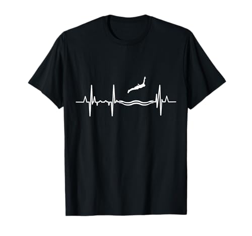 Wasserspringen Herzschlag EKG Turmspringen T-Shirt