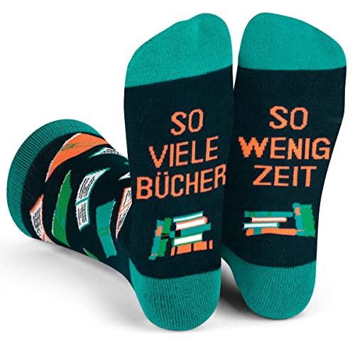 Lavley So Viele Bücher, So Wenig Zeit Socken fur Leser und Bücherliebhaber unisex einheitsgröße