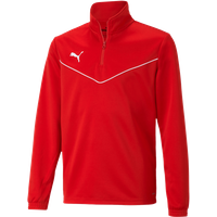PUMA teamRISE HalfZip Sweatshirt Kids Rot F01