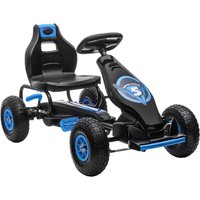 Gokart, Kinderfahrzeug mit Pedal, Tretauto, Outdoor, Blau+Schwarz