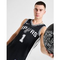 Nike NBA San Antonio Spurs Wembanyama #1 Icon Jersey - Herren, Schwarz