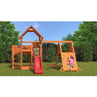 FUNGOO Spielturm Klettergerüst BIG LEADER SPIDER RED