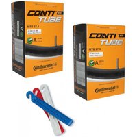 Continental 2x Conti Schlauch MTB 27.5 27.5x1.75/2.40 Zoll 47/62-584 AV 40mm 1x Zefal Reifenheber 3 Stück