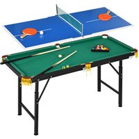SPORTNOW Multigame Spieletisch Multifunktionstisch mit Tischtennis Billardtisch
