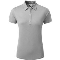 FootJoy Heather Self-Collar Halbarm Polo hellgrau