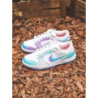 Nike Dunk Low White Blue Purple Gradient Low Top Retro Casual Shoes FJ7743-194