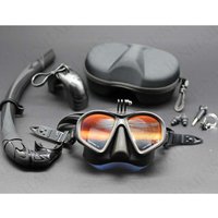 【 1103 People Collection 】 Professional Adult Snorkeling Mask, Tempered Glass Face Mirror, Diving Mirror Holder, Wet