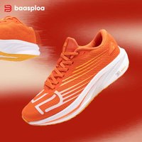 Baasploa Men Running Shoes Mesh Breathable Lightweight Professional Training Sport Shoes Male Carbon Plate Cushioning Elasticity