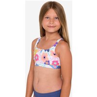 Bikini-Oberteil Mädchen Bustier geblümt verstellbar 500 Nora weiß
