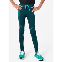 Lauftights lang Kinder nahtlos - Care 500 dunkelgrün