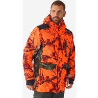 Jagdjacke Regenjacke 500 warm geräuscharm Treemetic Orange