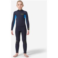 Neoprenanzug Surfen Kinder Rückenreißverschluss 100 2/2 mm dunkelblau