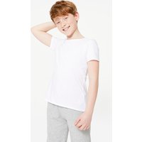 T-Shirt Kinder 100 % Baumwolle Basic - weiß