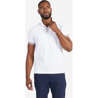 Poloshirt Segeln Herren kurzarm - 100 weiss/grau