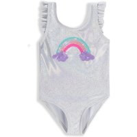 Mädchen Badeanzug mit Rüschen WL5 silber