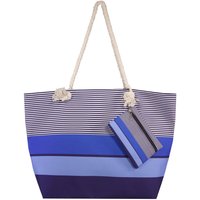 BEACH-BEDRUCKTE TASCHE MIT ELEGANTER BLAUER GELDBÖRSE