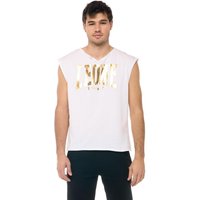 Leone New Gold ärmelloses Herren-T-Shirt mit Rohschnitt