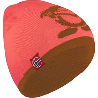 Kinder Wollmütze Troll Karamell-Braun/Lachsrosa