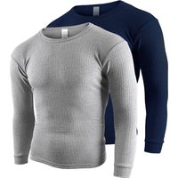 Thermounterhemd Herren 2er Set | Funktionsunterhemd | Blau/Grau