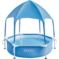 Ø 183 x 38 cm Intex Metallrahmen Pool mit UV-Überdachung