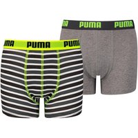 Puma Basic Boxer Printed Stripes Boxershorts Jungen Kinder Unterhose 2 er Pack