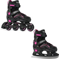 Verstellbare Rollschuhe 2in1 Pulse Schwarz/Fuchsia